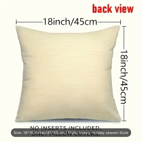 NEW! Christmas Decor Pillow Covers 18 x18 Inches Set of 4 Snowman Christmas Tree - Picture 4 of 6